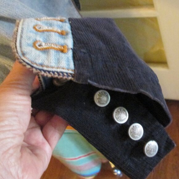 Free People Denim Military Jacket Long Small - Picture 7 of 10